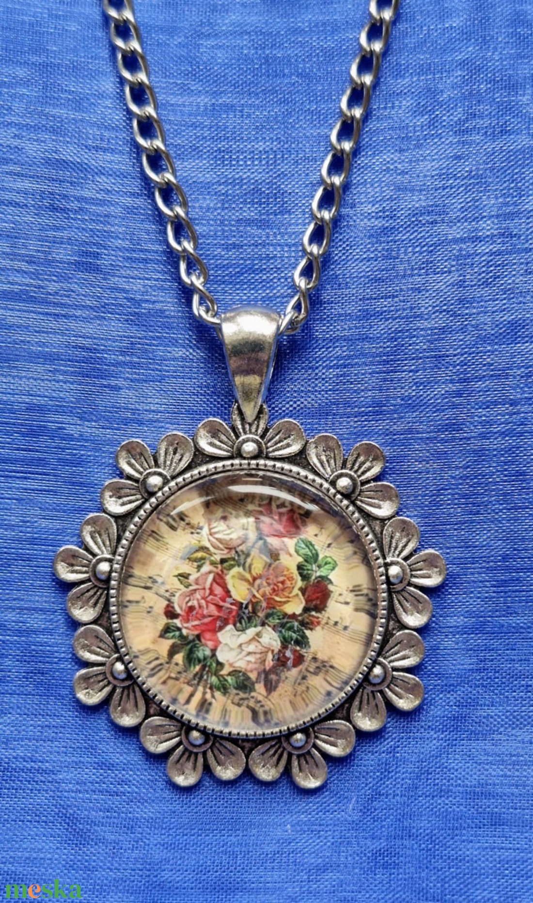 Üveglencsés nyaklánc  - ékszer - nyaklánc - medálos nyaklánc - Meska.hu