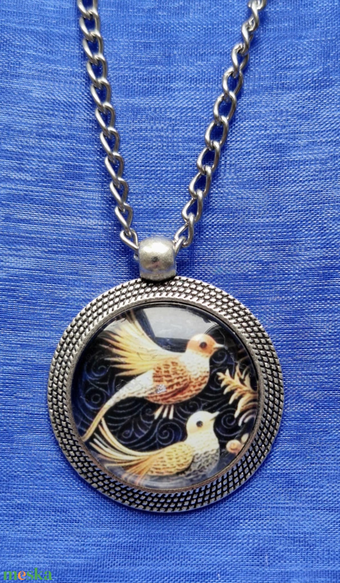 Üveglencsés nyaklánc  - ékszer - nyaklánc - medálos nyaklánc - Meska.hu