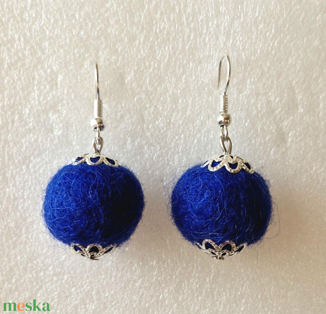 Nemez fülbevaló - ékszer - fülbevaló - lógós kerek fülbevaló - Meska.hu