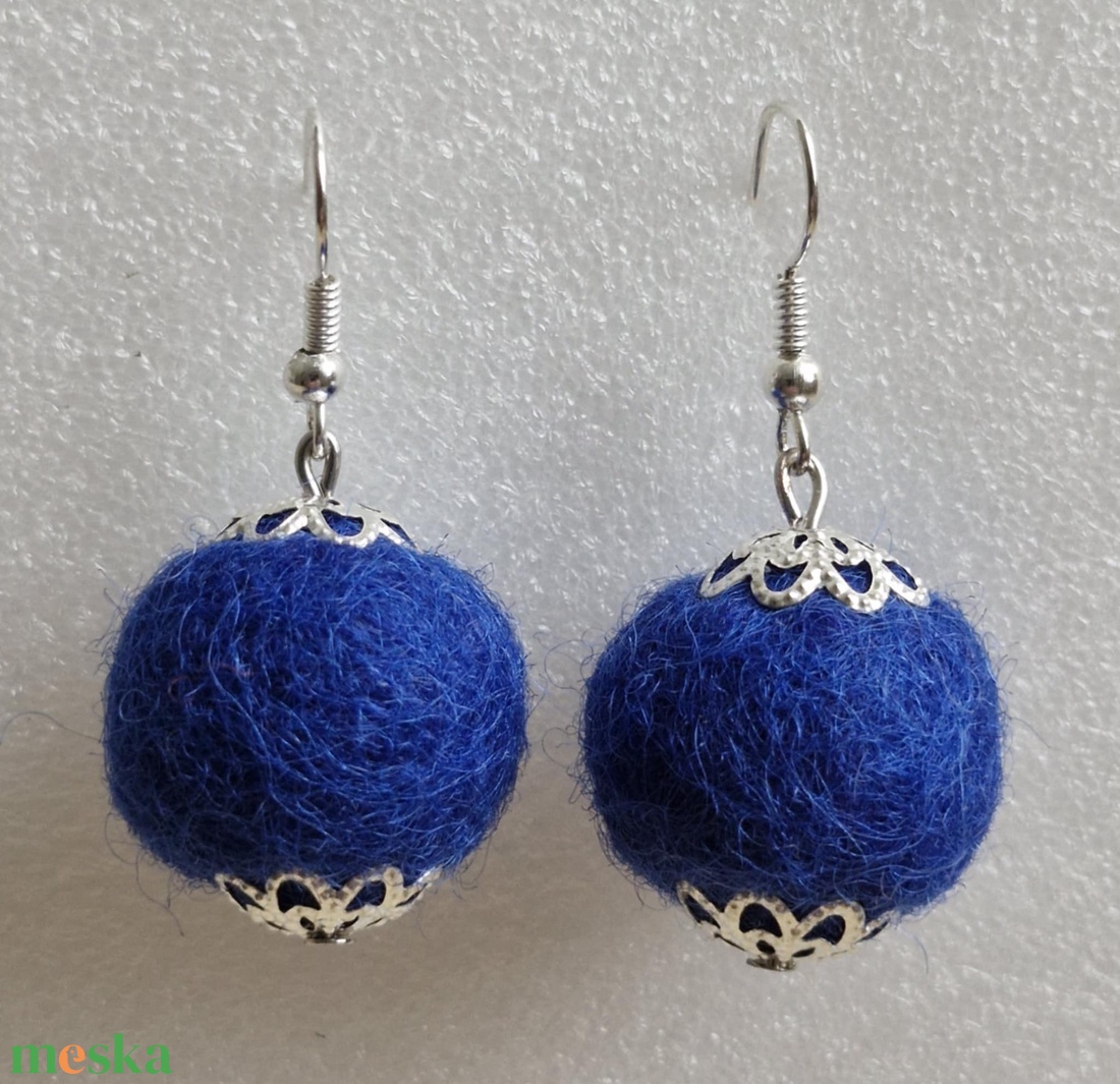 Nemez fülbevaló - ékszer - fülbevaló - lógós kerek fülbevaló - Meska.hu