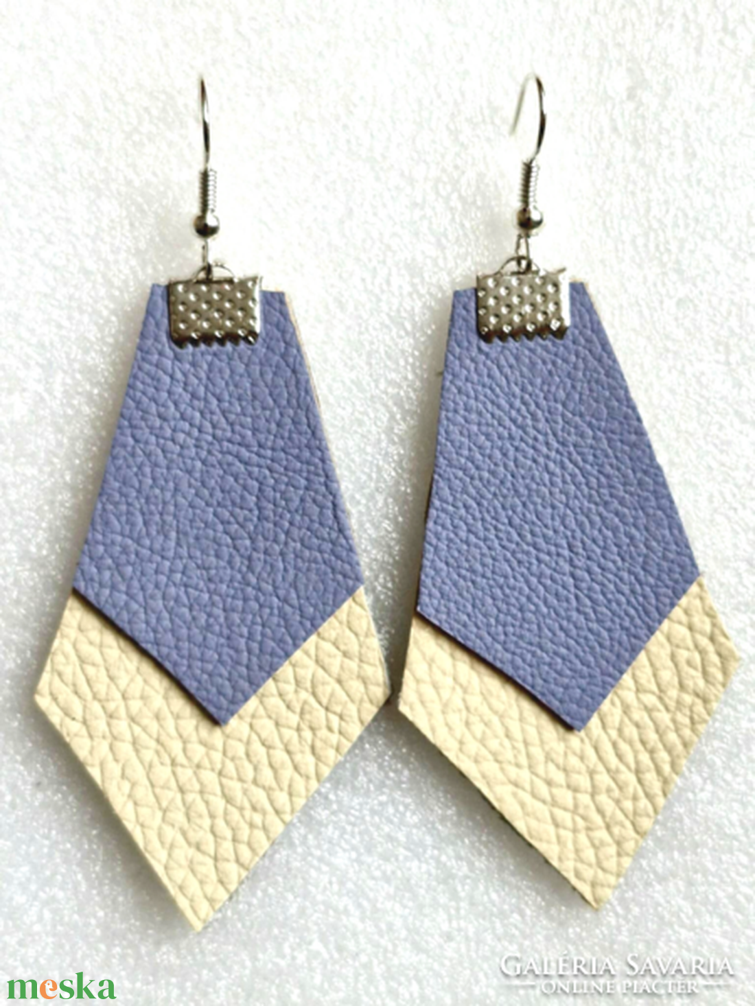 Bőr fülbevaló - ékszer - fülbevaló - lógó fülbevaló - Meska.hu