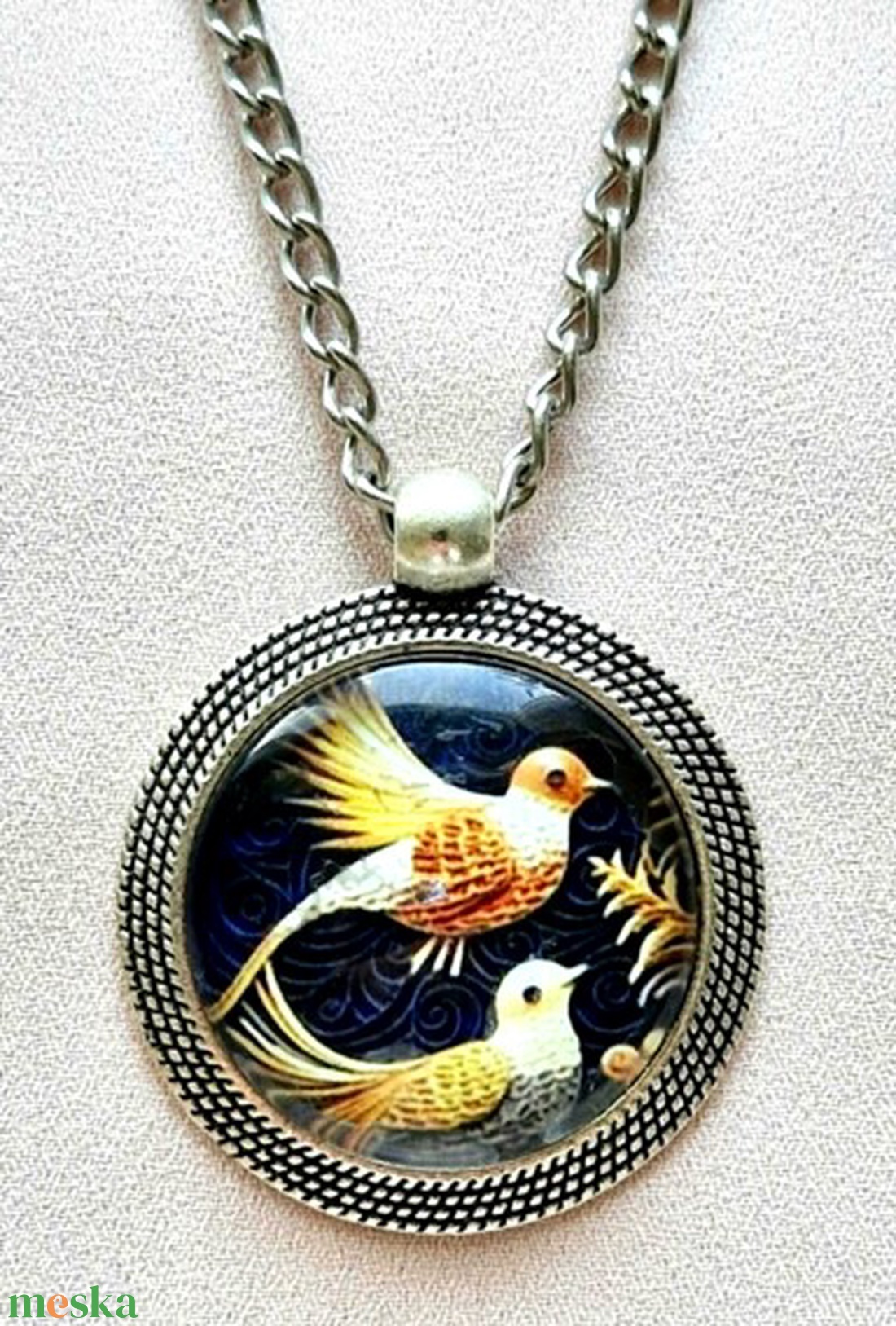 Üveglencsés nyaklánc  - ékszer - nyaklánc - medálos nyaklánc - Meska.hu