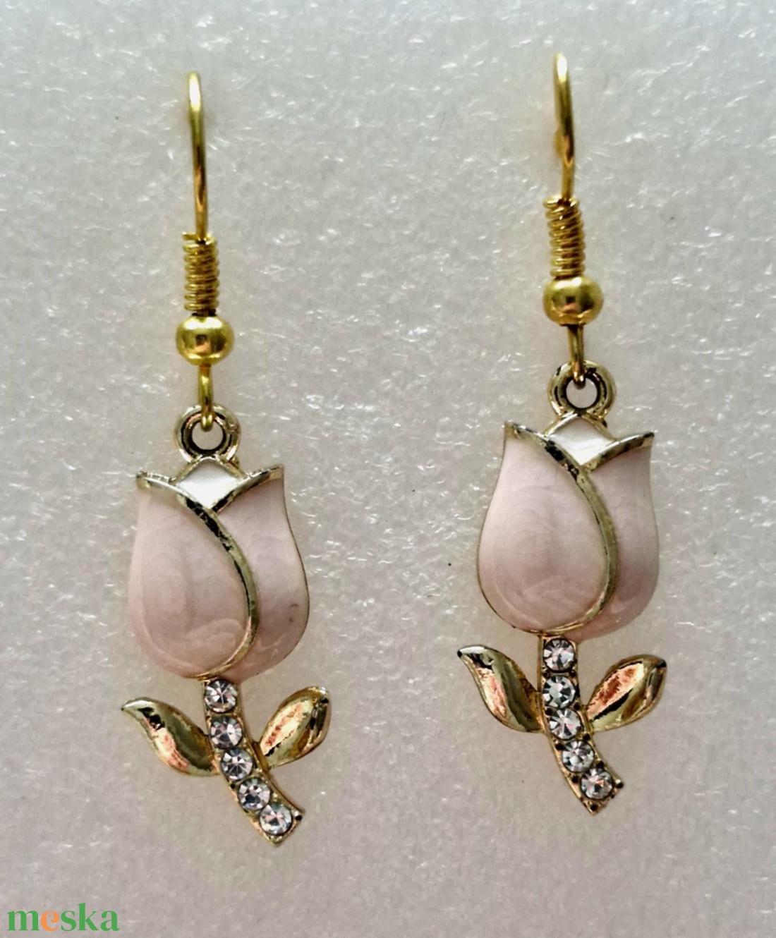 Tulipános szett nőnapra /nyaklánc+fülbevaló/ - ékszer - ékszerszett - Meska.hu