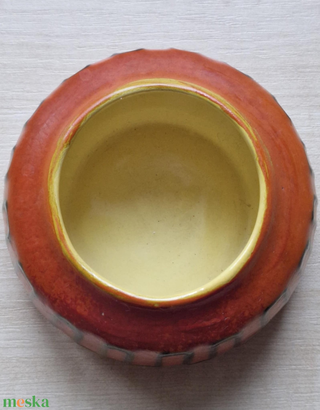 Retro ,vintage Tófej iparművészeti mázas kerámia-jelzett T89 - otthon & életmód - virágdekoráció - virágtartó - váza - Meska.hu