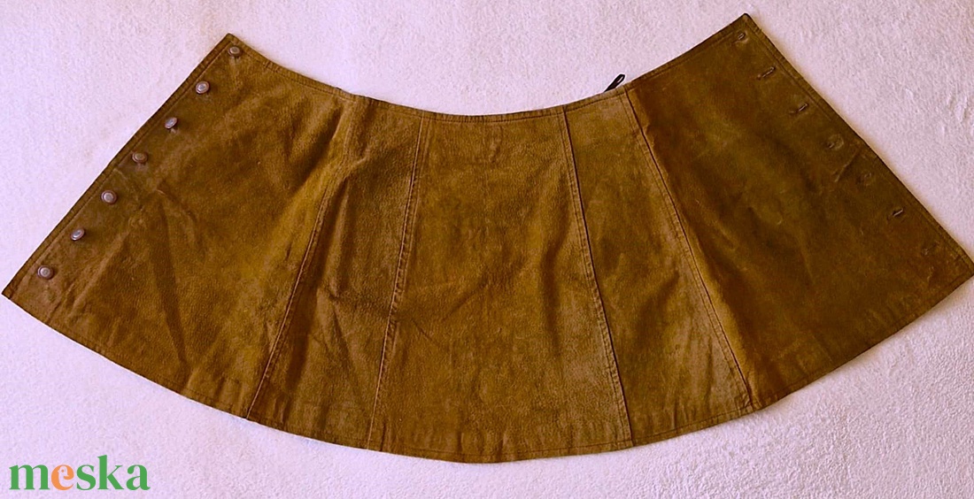 The Hudson leather co vintage egyedi velúrbőr mini szoknya M-es/10/ - ruha & divat - női ruha - szoknya - Meska.hu