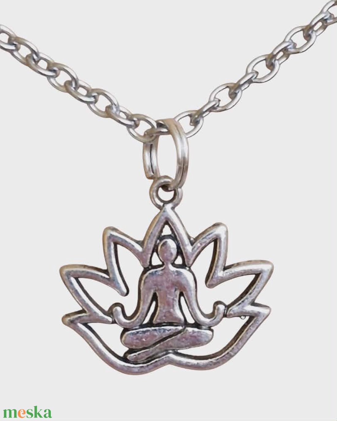 Belső Béke � Lótusz medálos nyaklánc 15mm - ékszer - nyaklánc - medálos nyaklánc - Meska.hu