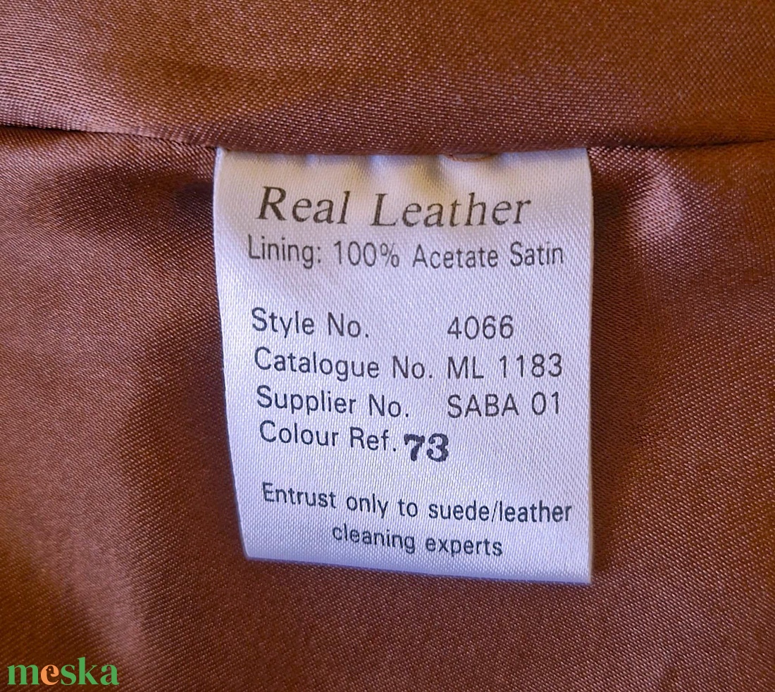 Vintage The Hudson Leather Co. � Valódi hasított/velurbőr szoknya (S) - ruha & divat - női ruha - szoknya - Meska.hu
