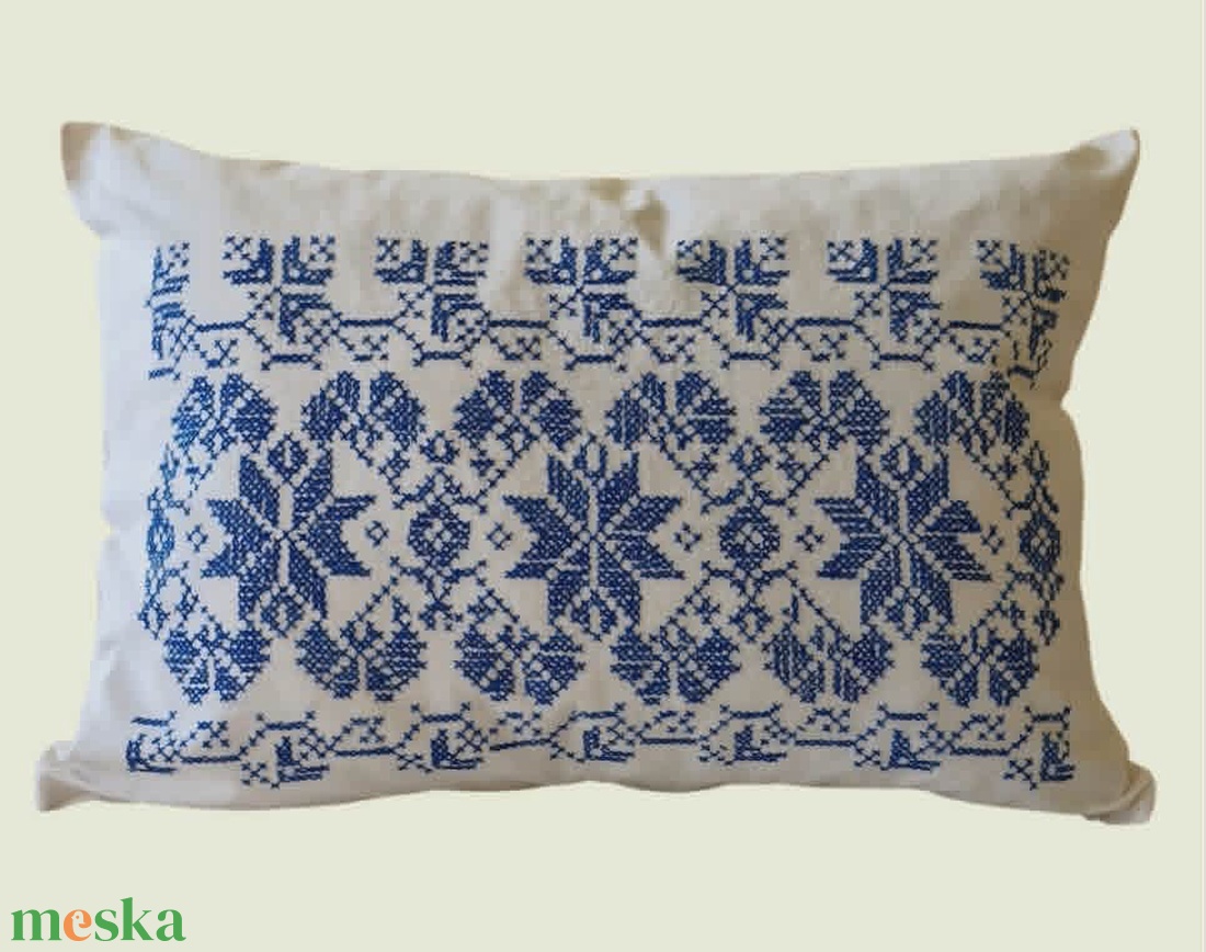 Antik háziszőttes beregi hímzett díszpárnahuzat 52x37 cm - otthon & életmód - lakástextil - párna & párnahuzat - díszpárnahuzat - Meska.hu
