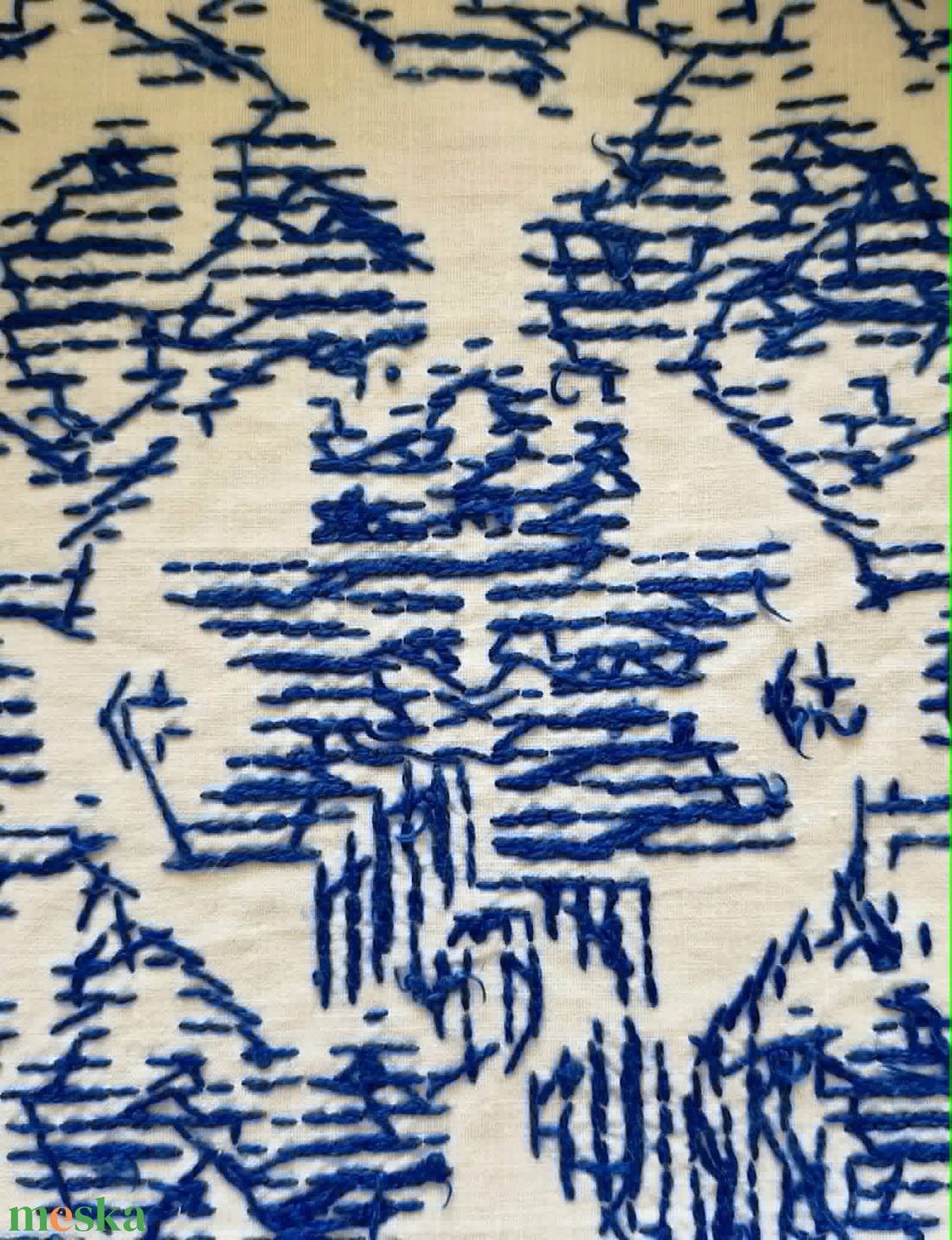 Antik háziszőttes beregi hímzett díszpárnahuzat 52x37 cm - otthon & életmód - lakástextil - párna & párnahuzat - díszpárnahuzat - Meska.hu