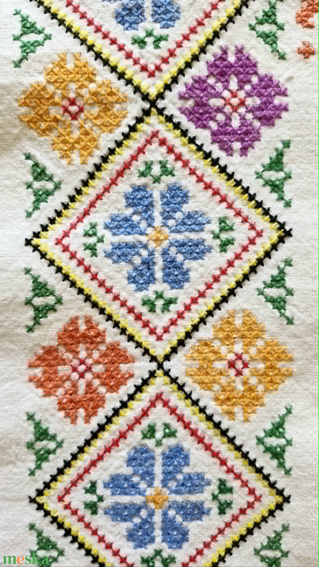 Antik kéziszőtt hímzett népviseleti kötény gyűjtői 60x70 cm - otthon & életmód - konyhafelszerelés, tálalás - konyhai textil - kötény - Meska.hu