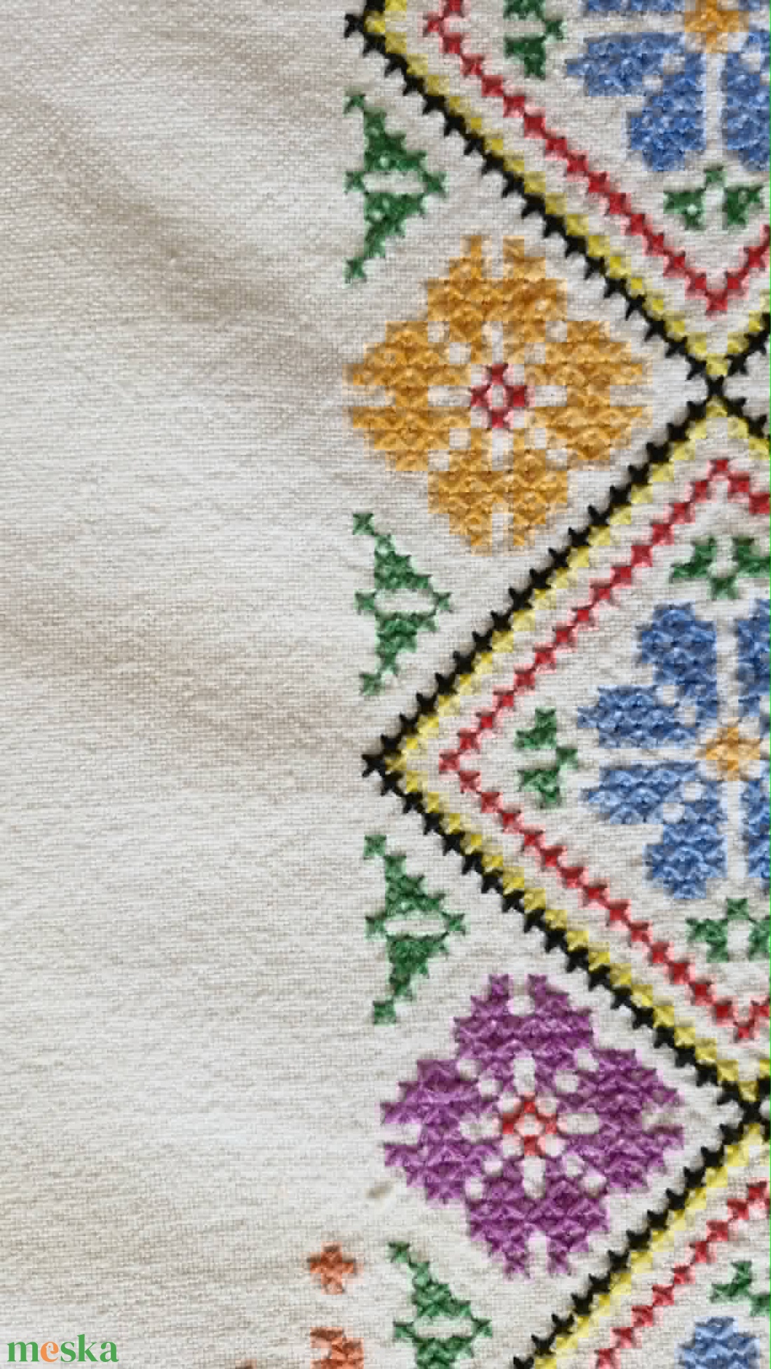 Antik kéziszőtt hímzett népviseleti kötény gyűjtői 60x70 cm - otthon & életmód - konyhafelszerelés, tálalás - konyhai textil - kötény - Meska.hu