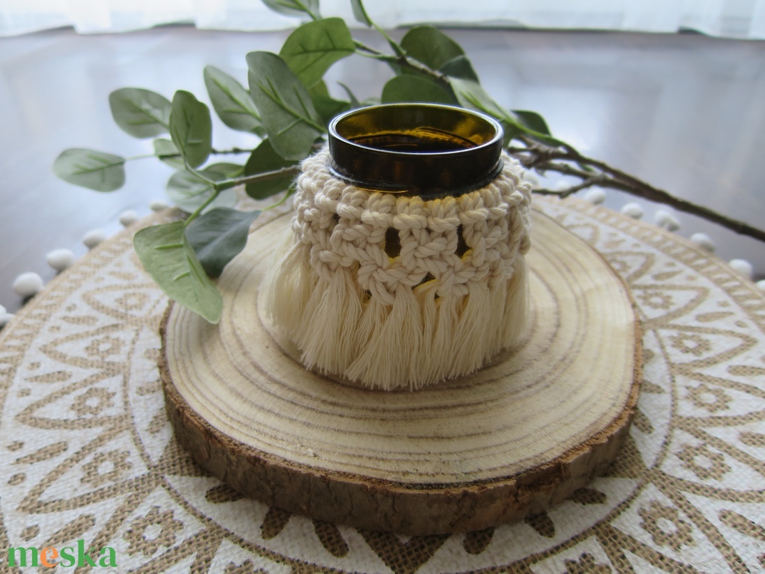 Makramé mécsestartó - otthon & életmód - gyertya, illat, aroma - mécses és mécsestartó - Meska.hu Makramé mécsestartó - otthon & életmód - gyertya, illat, aroma - mécses és mécsestartó - Meska.hu