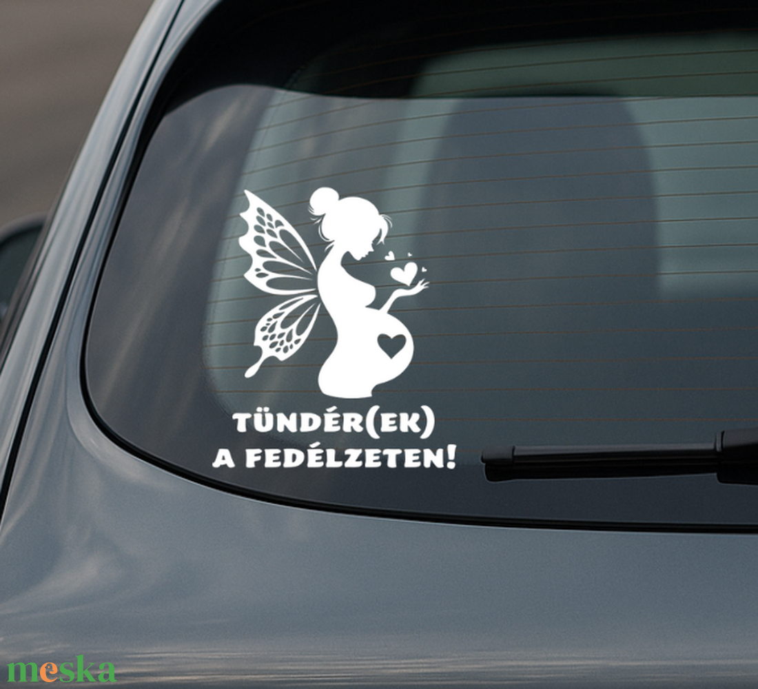 Autómatrica - Baby on board, kismama az autóban - Tündér(ek) a fedélzeten - otthon & életmód - autó - autós matrica - Meska.hu