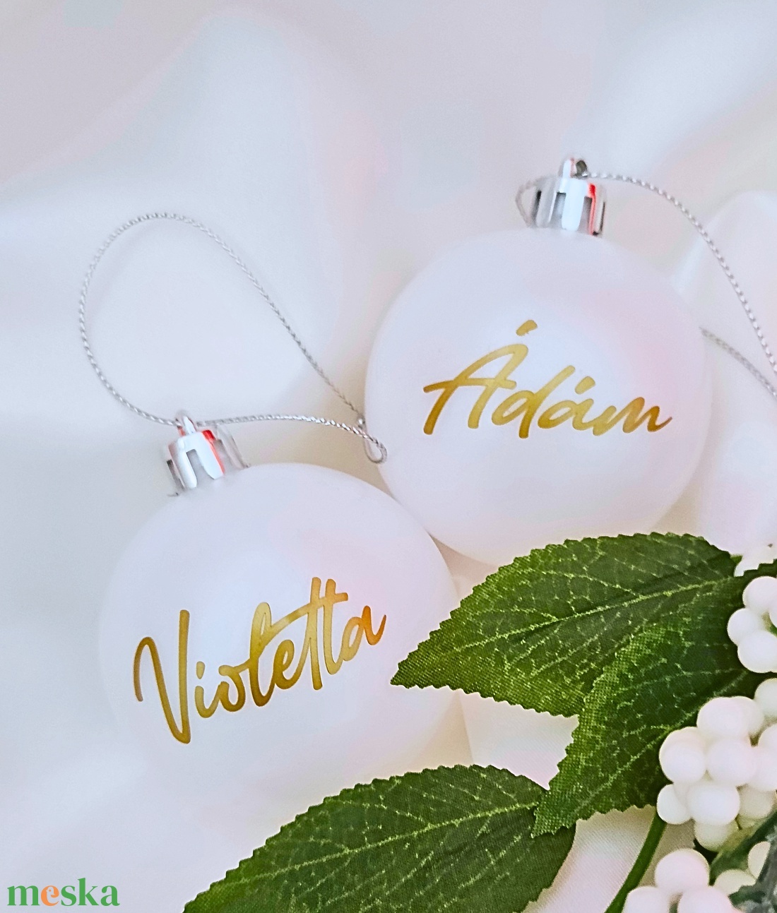 Névre szóló karácsonyi gömb, egyedi karácsonyfa dísz, névre szóló - karácsony - karácsonyi lakásdekoráció - karácsonyfadíszek - Meska.hu