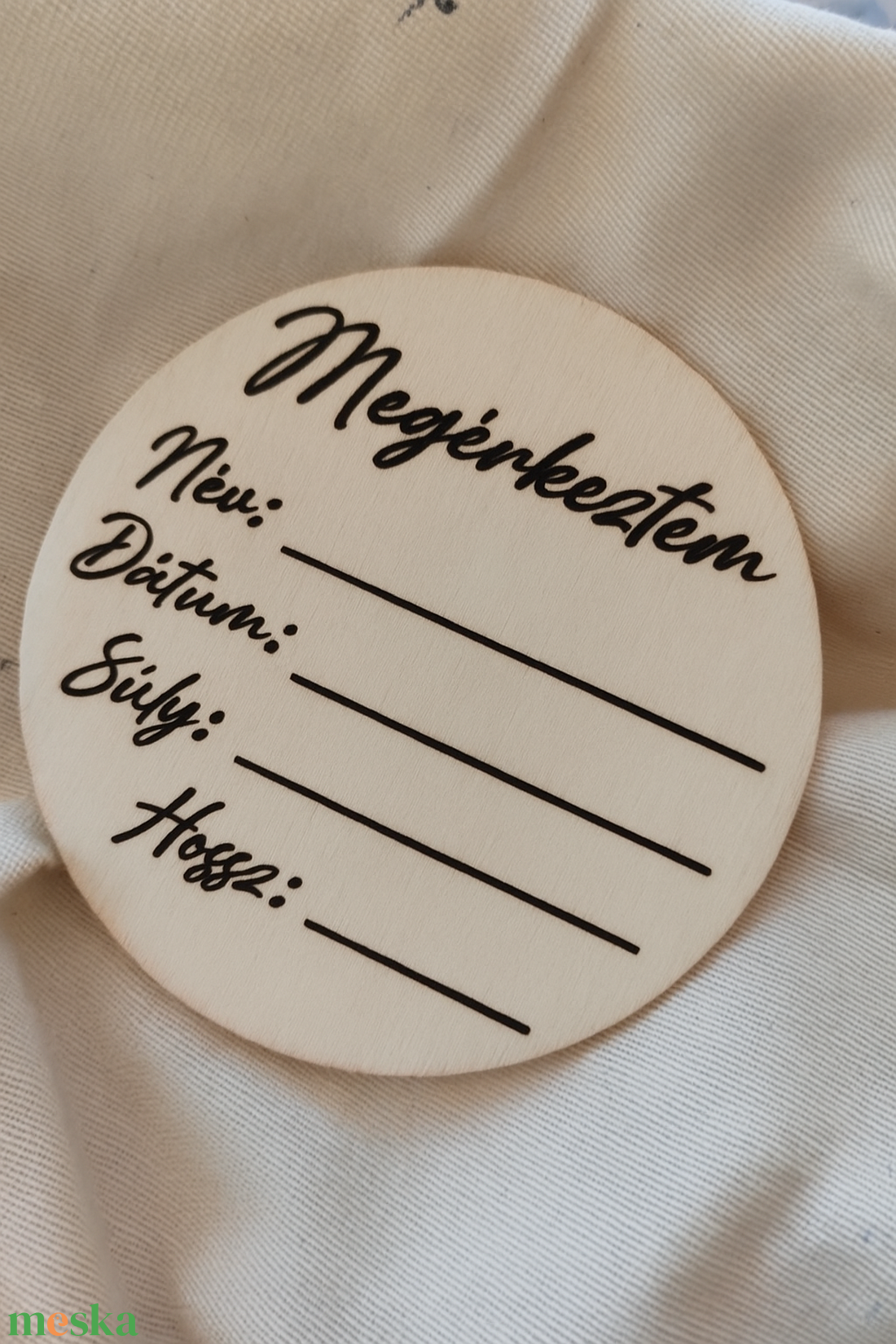 Baba emlékörző, Baba bejelentő korong - otthon & életmód - babaszoba, gyerekszoba - babaszoba dekoráció - Meska.hu