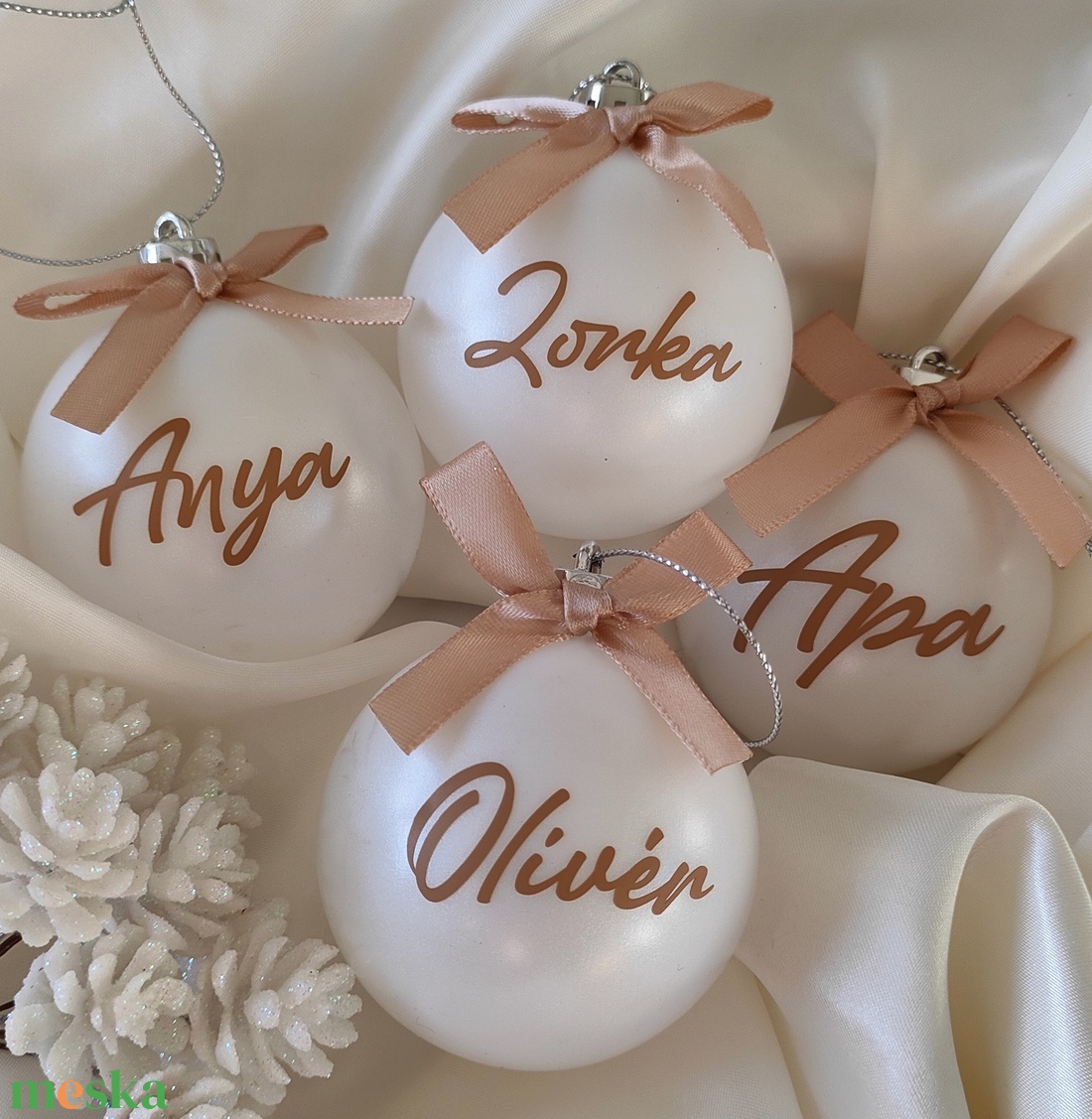 Névre szóló karácsonyi gömb, egyedi karácsonyfa dísz, névre szóló - karácsony - karácsonyi lakásdekoráció - karácsonyfadíszek - Meska.hu