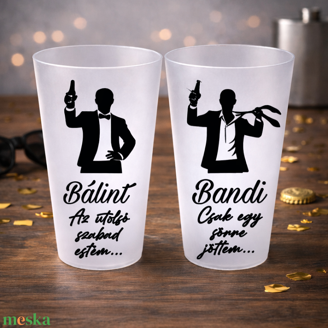 Legénybúcsú pohár, Névreszóló repohár, Repohár felirattal, Egyedi repohár, Neves műanyag pohár, buli pohár - esküvő - legénybúcsú - Meska.hu