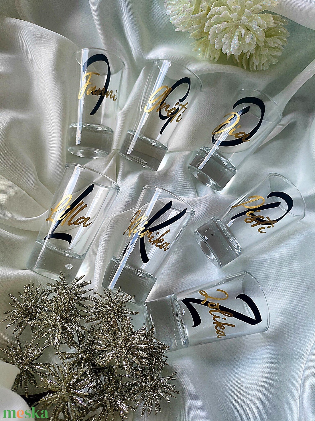 Névre szóló felespohár, pálinkás pohár köszönőajándék, ültető pohár - esküvő - emlék & ajándék - köszönőajándék - Meska.hu