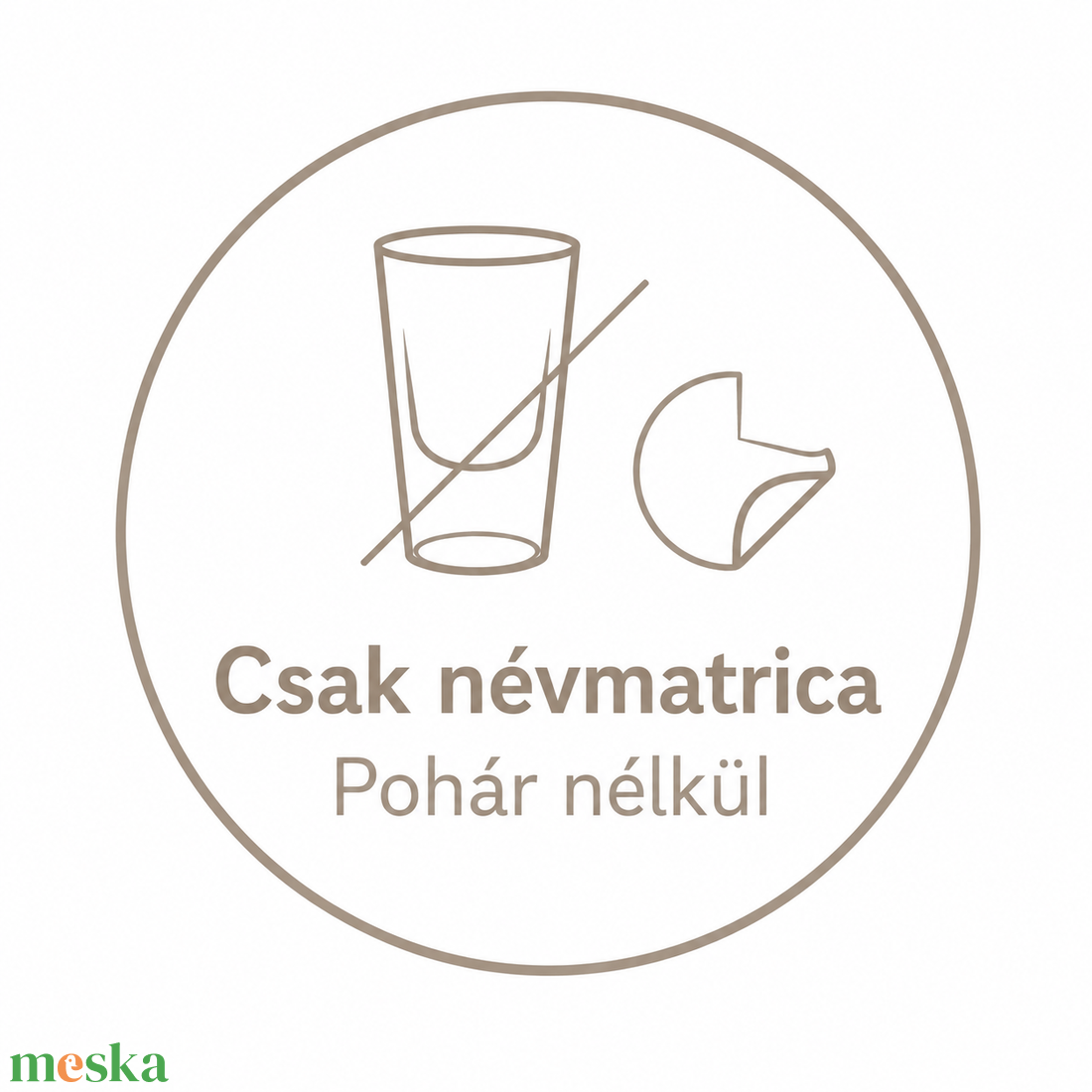 Pálinkás pohár névmatrica � egyedi névvel - Névre szóló felespohár - esküvő - emlék & ajándék - köszönőajándék - Meska.hu