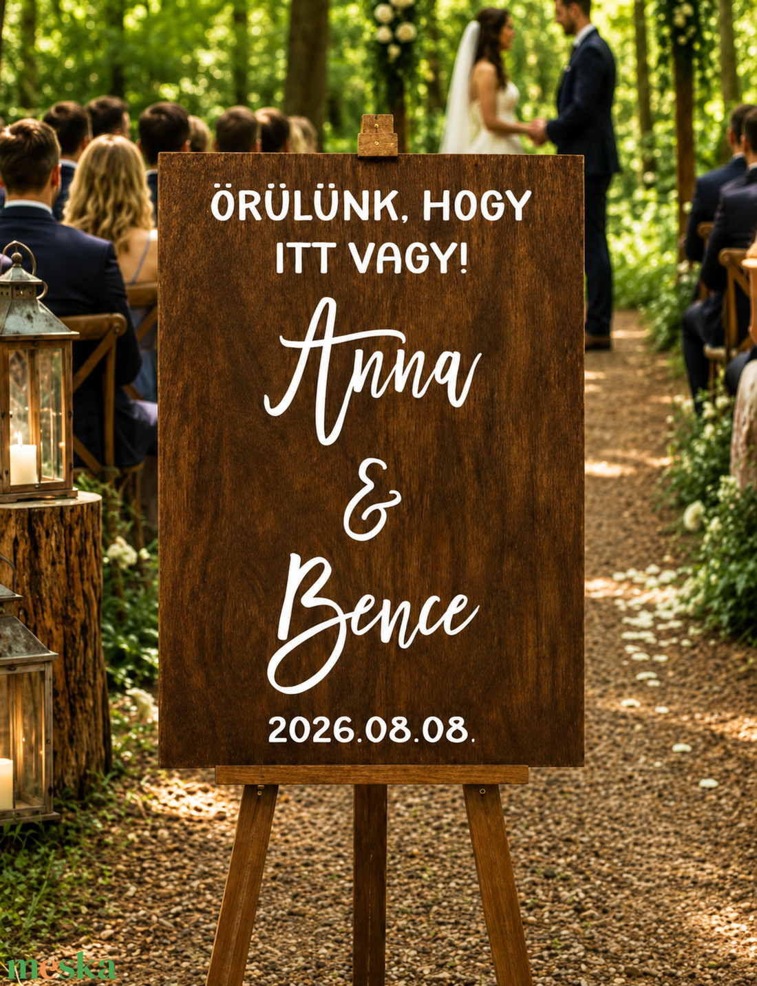 Esküvői Köszöntő Tábla, Esküvői Üdvözlő, Üdvözlő Tábla, Köszöntő Tábla, Esküvői Felirat - esküvő - dekoráció - tábla & jelzés - Meska.hu