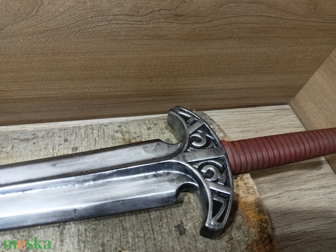 Skyrim Acél Tőr bőr markolattal + tok - 3D nyomtatott, kézzel festett - játék & sport - szerepjáték - Meska.hu