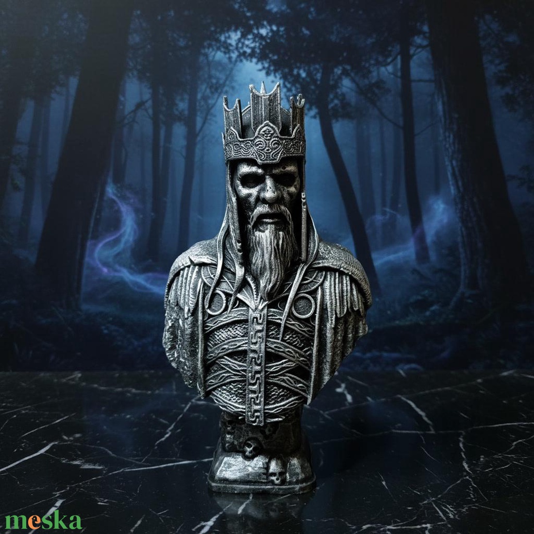 3D nyomtatott Halottak Királya - Gyűrűk Ura - Miniatűr szobor / Fekete PLA festett változat - otthon & életmód - dekoráció - asztal és polc dekoráció - könyvszobor - Meska.hu