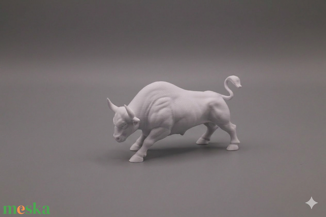3D nyomtatott Wall Street bika szobor - Dísz, ajándék, pénzügyi szimbólum (3 méretben) - otthon & életmód - dekoráció - asztal és polc dekoráció - könyvszobor - Meska.hu