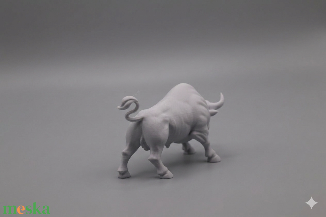 3D nyomtatott Wall Street bika szobor - Dísz, ajándék, pénzügyi szimbólum (3 méretben) - otthon & életmód - dekoráció - asztal és polc dekoráció - könyvszobor - Meska.hu