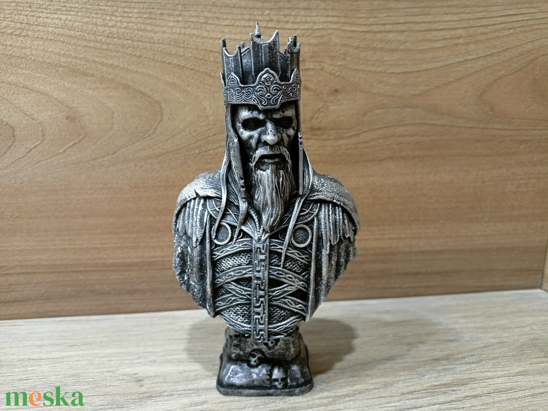 3D nyomtatott Halottak Királya - Gyűrűk Ura - Miniatűr szobor / Fekete PLA festett változat - otthon & életmód - dekoráció - asztal és polc dekoráció - könyvszobor - Meska.hu