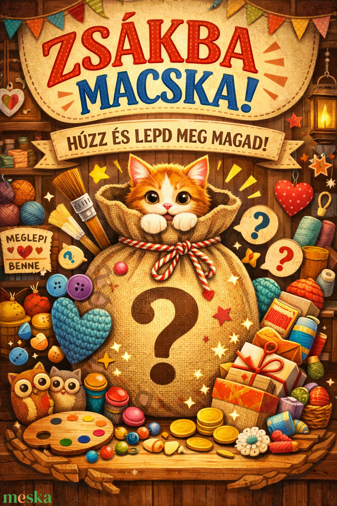 Zsákbamacska - otthon & életmód - dekoráció - dísztárgy - Meska.hu