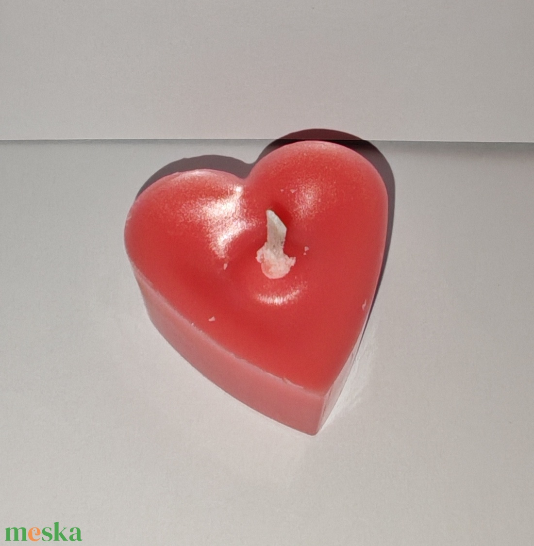Szív alakú tea mécses  - otthon & életmód - gyertya, illat, aroma - gyertya - Meska.hu