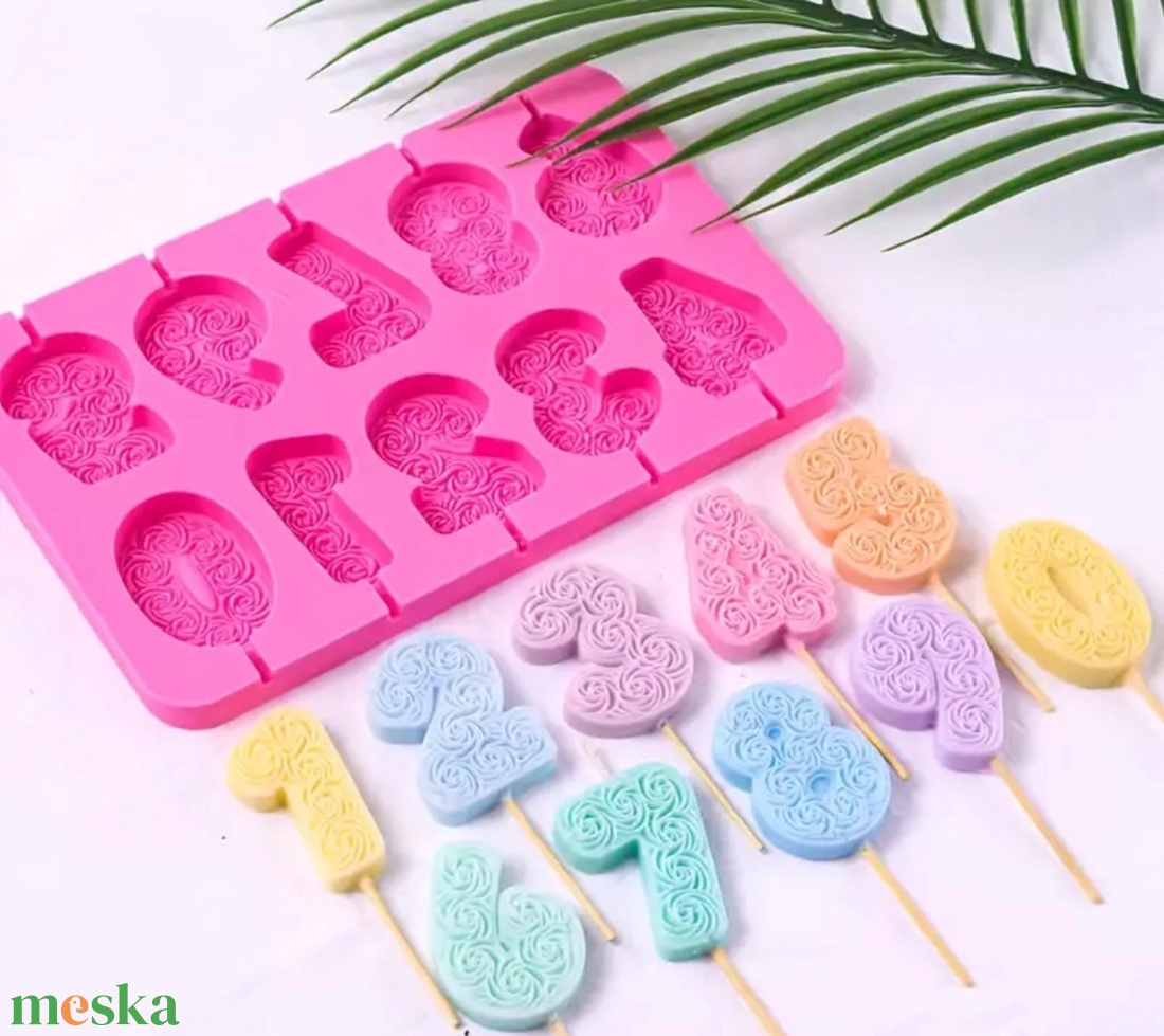 Szülinapi rózsás szám gyertya  - otthon & életmód - gyertya, illat, aroma - gyertya - Meska.hu