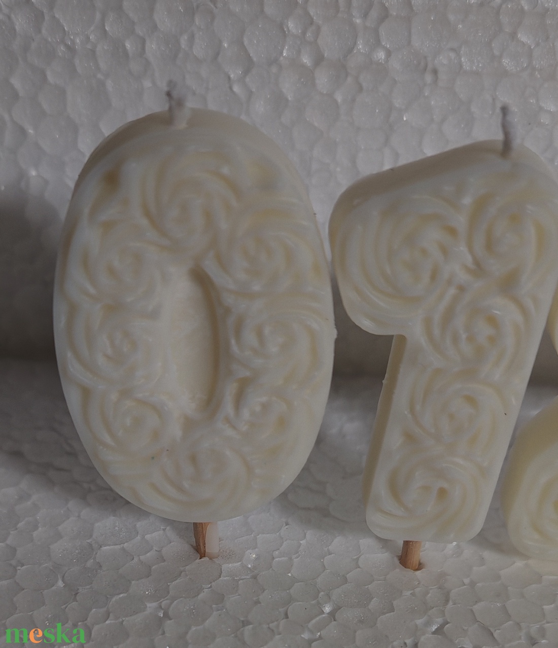 Szülinapi rózsás szám gyertya  - otthon & életmód - gyertya, illat, aroma - gyertya - Meska.hu