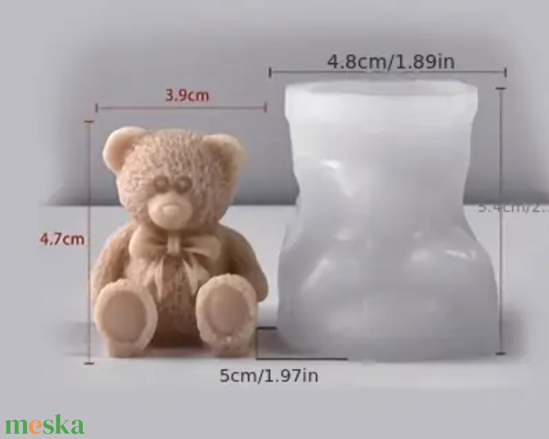 Masnis mackó gyertya  - otthon & életmód - gyertya, illat, aroma - gyertya - Meska.hu