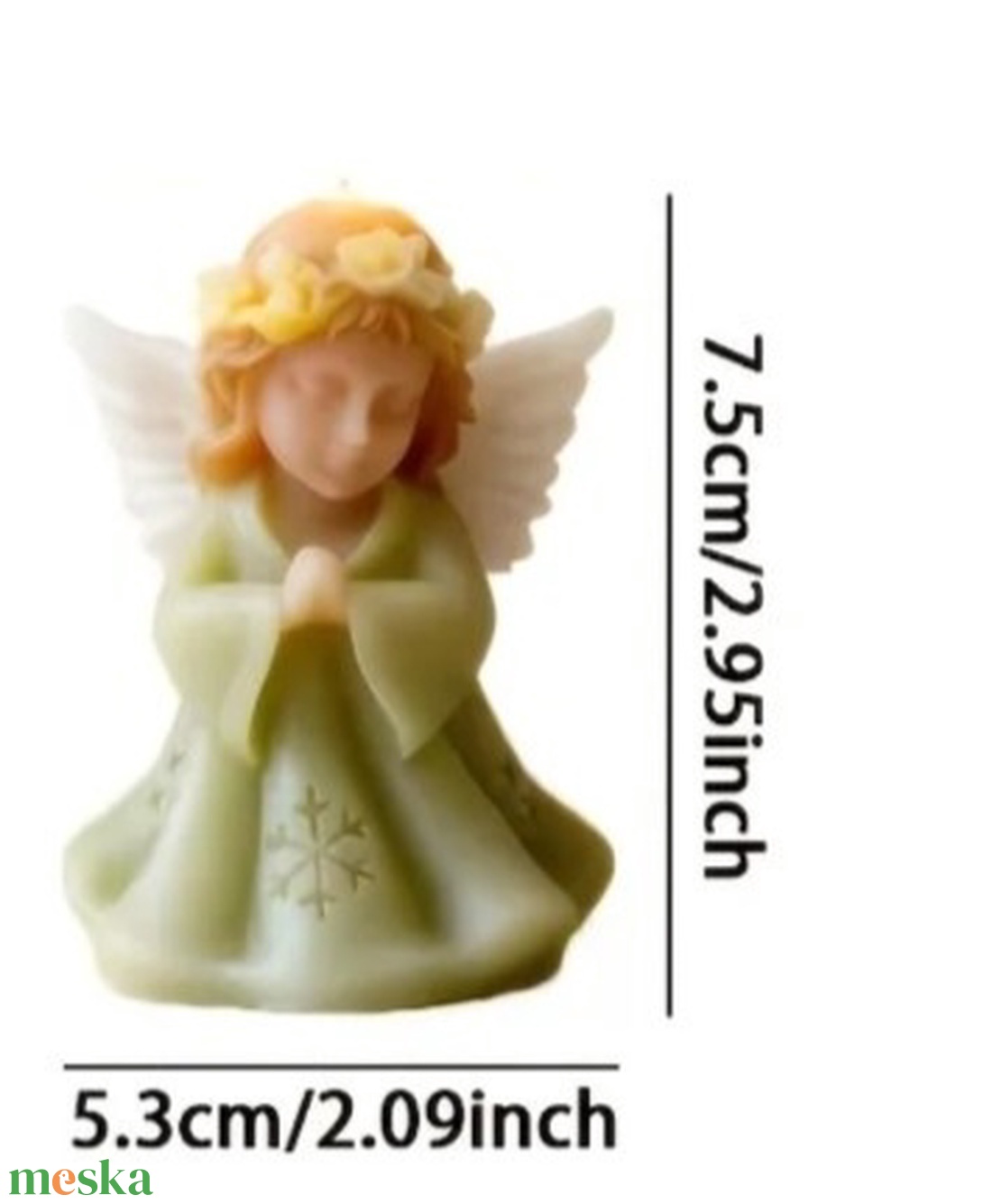 Kézzel festett angyal gyertya  - otthon & életmód - gyertya, illat, aroma - gyertya - Meska.hu