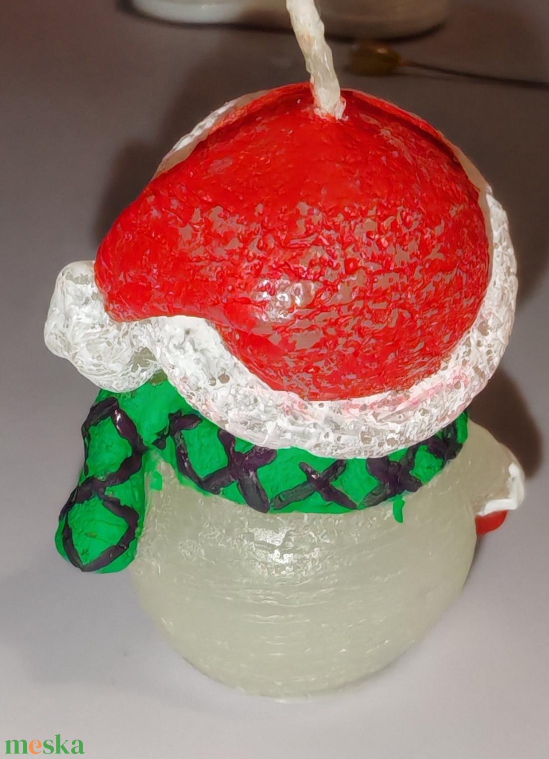 Hóember gyertya  - otthon & életmód - gyertya, illat, aroma - gyertya - Meska.hu