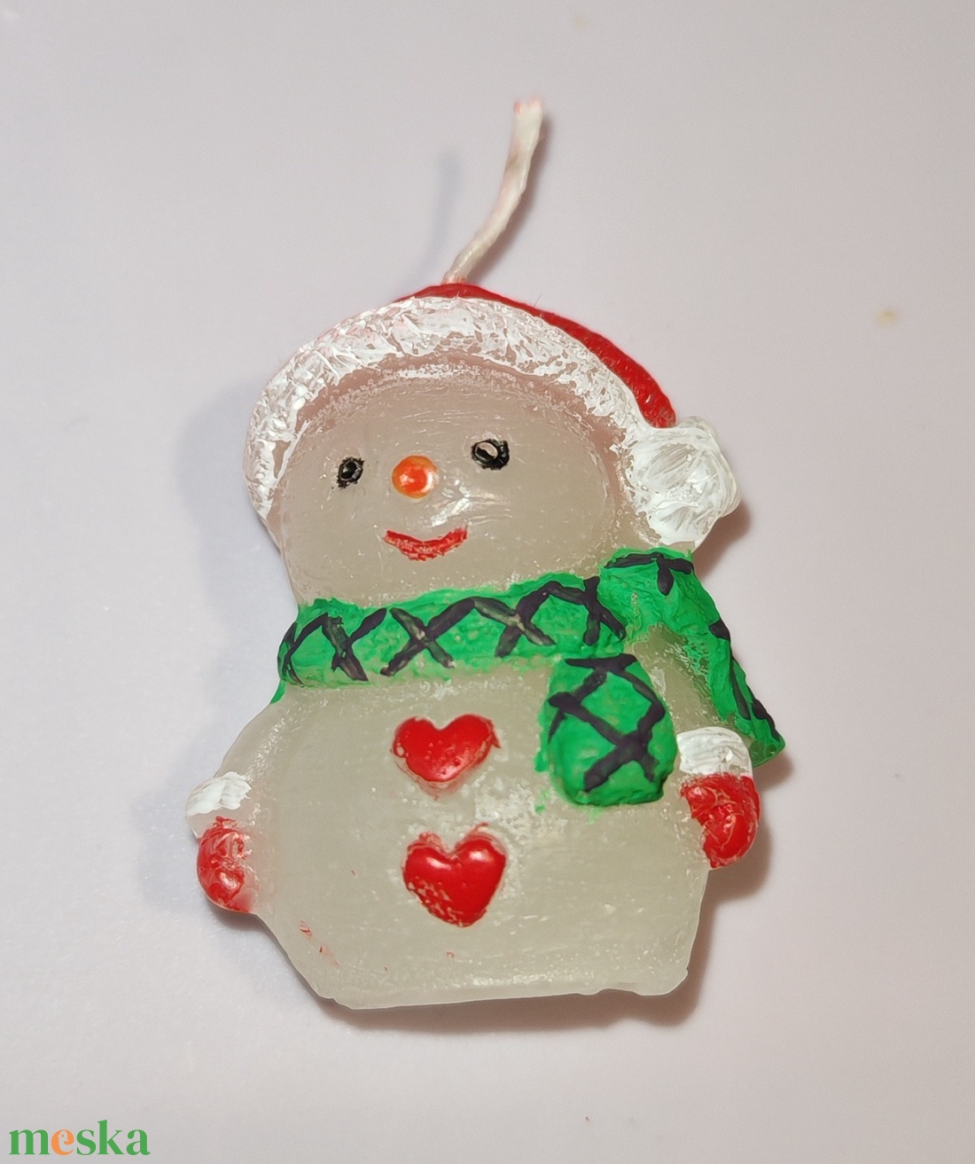 Hóember gyertya  - otthon & életmód - gyertya, illat, aroma - gyertya - Meska.hu