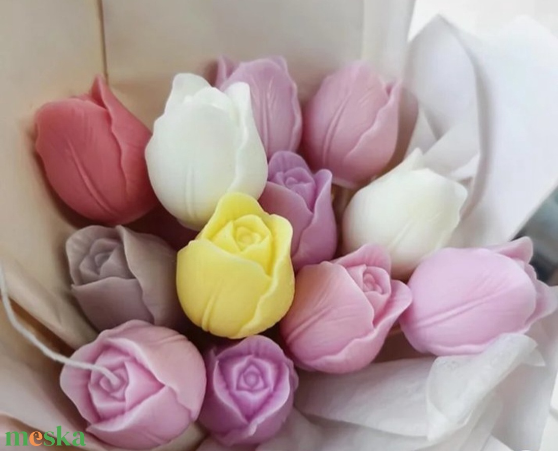 Tulipán alakú tea mécses  - otthon & életmód - gyertya, illat, aroma - gyertya - Meska.hu