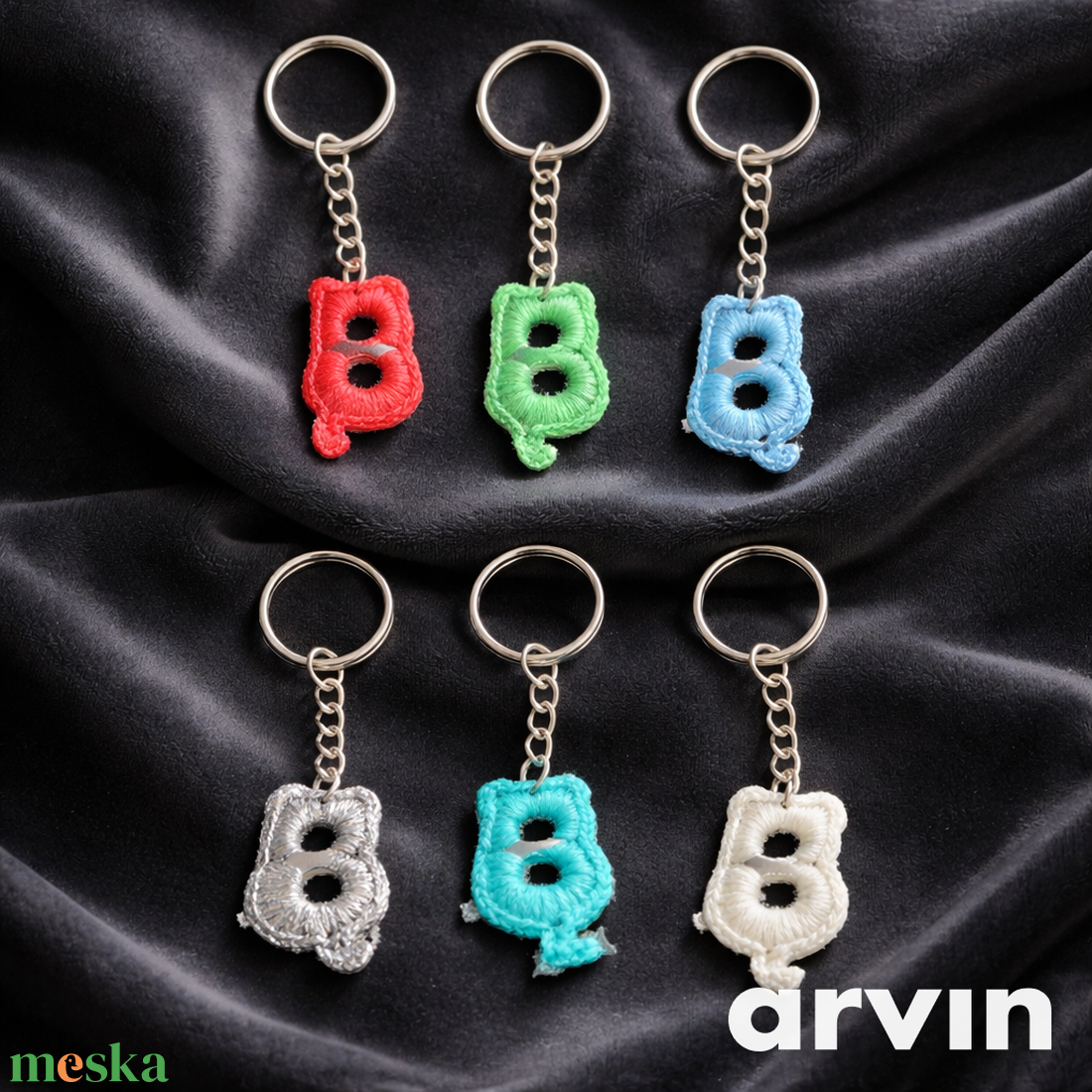 Horgolt cicás kulcstartó  - táska & tok - kulcstartó & táskadísz - kulcstartó - Meska.hu