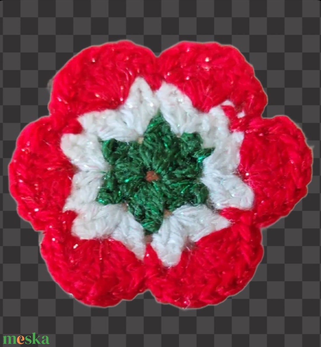 Horgolt kokárda kitűző  - ékszer - kitűző és bross - Meska.hu