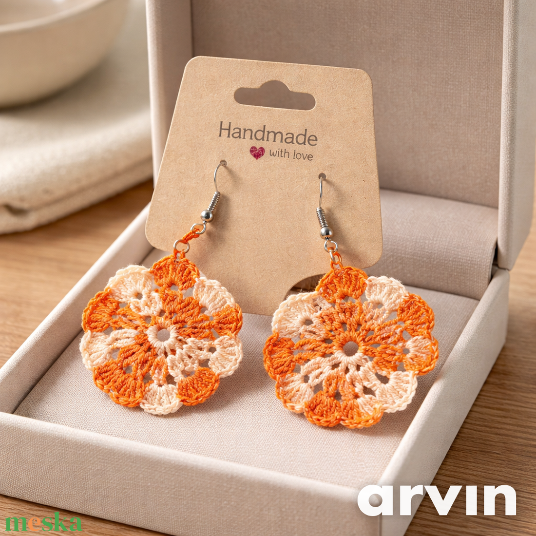 Horgolt Lunelle fülbevaló - ékszer - fülbevaló - lógó fülbevaló - Meska.hu