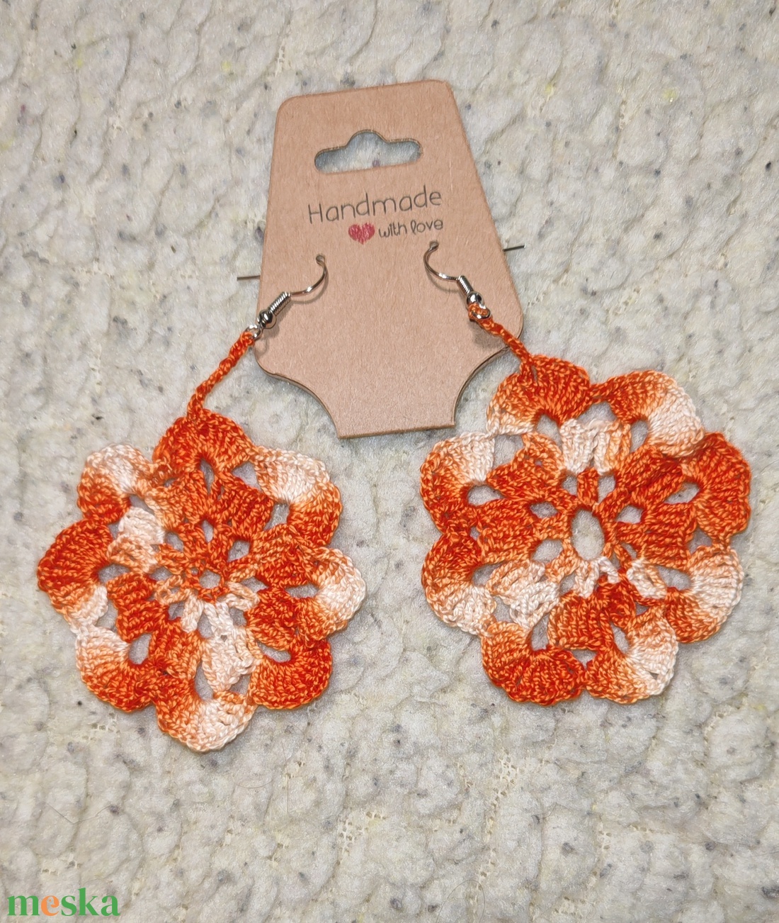 Horgolt Lunelle fülbevaló - ékszer - fülbevaló - lógó fülbevaló - Meska.hu