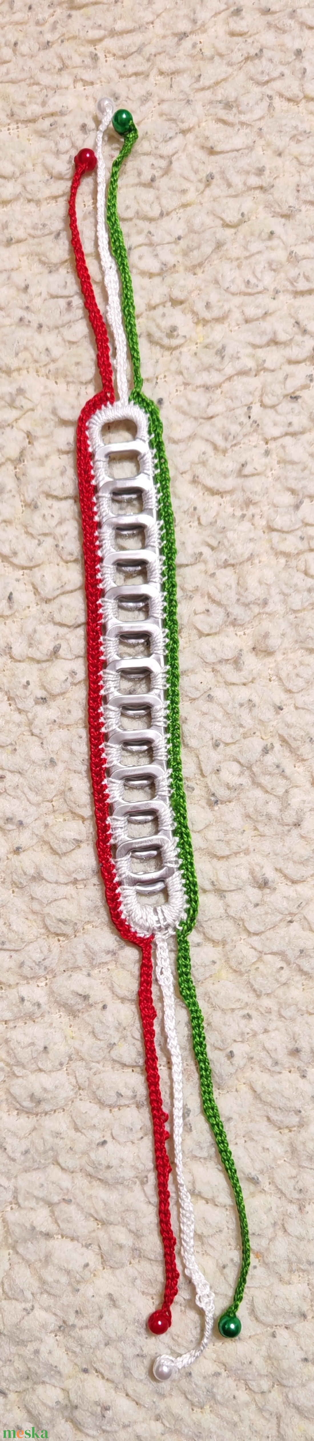 Horgolt nyitófüles karkötő - ékszer - karkötő - széles karkötő - Meska.hu