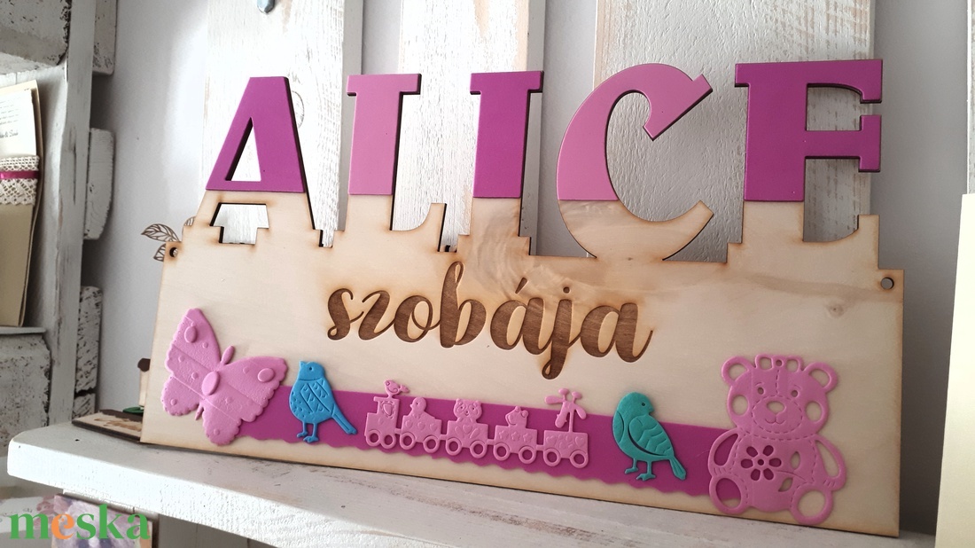 Babaszoba felirat - otthon & életmód - dekoráció - fali és függő dekoráció - betű & név - Meska.hu