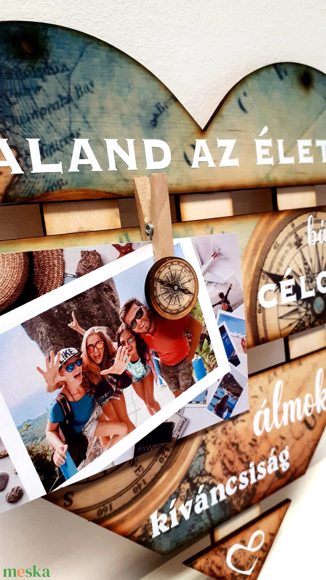 Szív alakú fényképes ajándék - otthon & életmód - dekoráció - kép & falikép - fából készült kép - Meska.hu