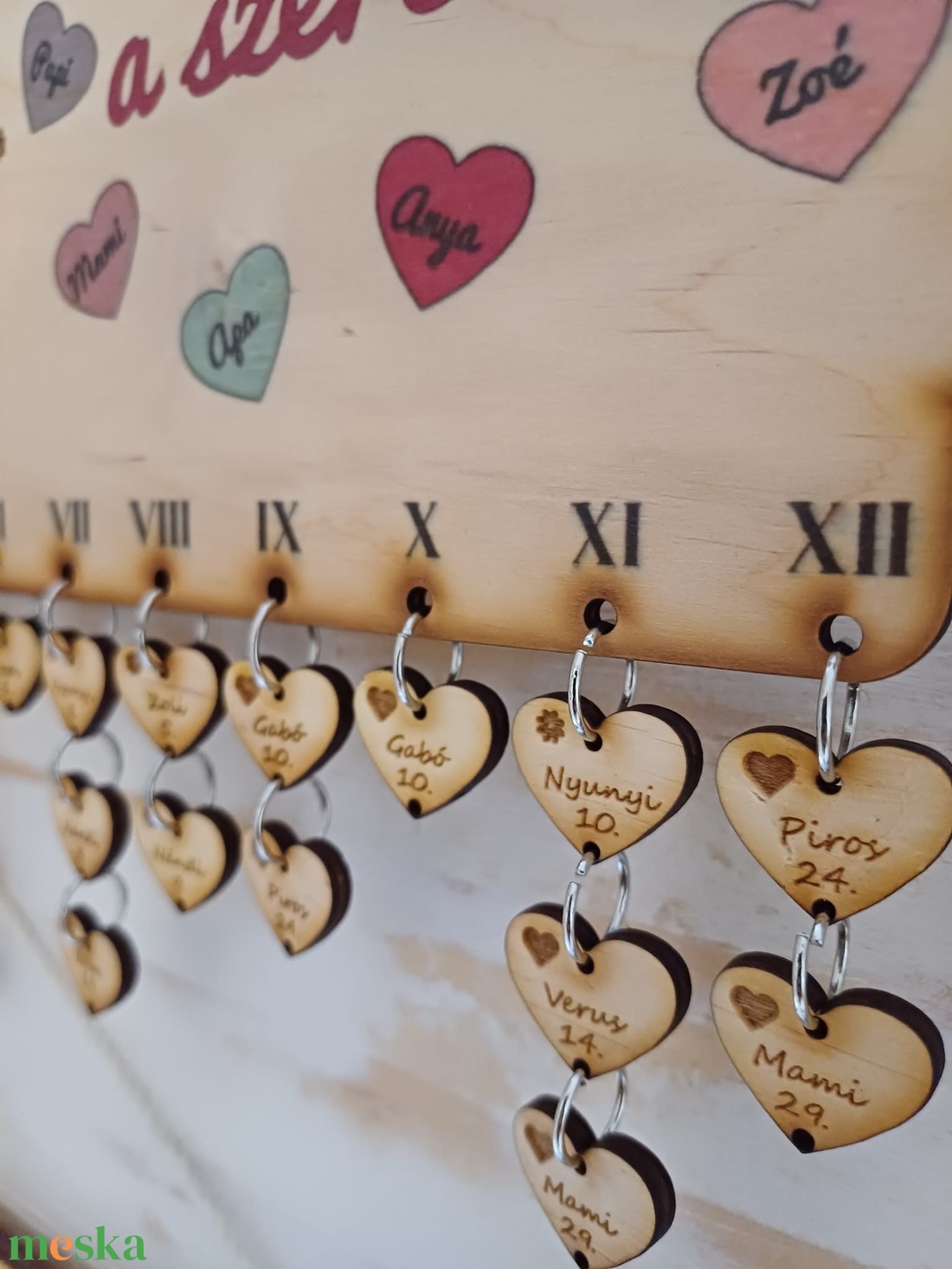 Családi ünnepek fali naptár - otthon & életmód - dekoráció - fali és függő dekoráció - falinaptár & öröknaptár - Meska.hu