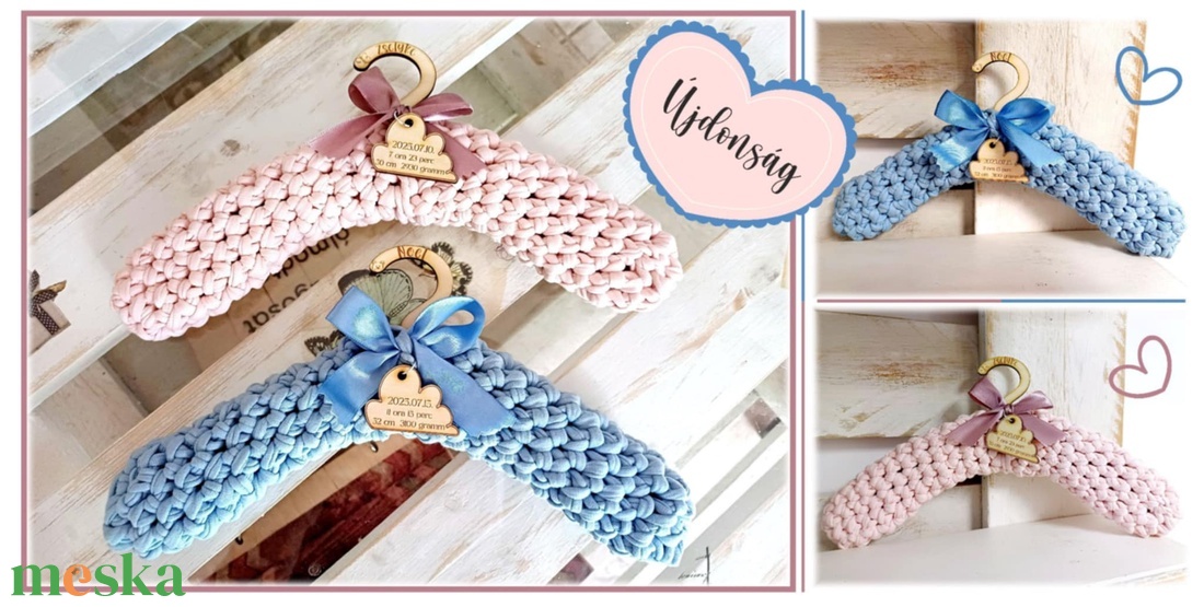 Horgolt baba vállfa - otthon & életmód - babaszoba, gyerekszoba - babaszoba dekoráció - Meska.hu