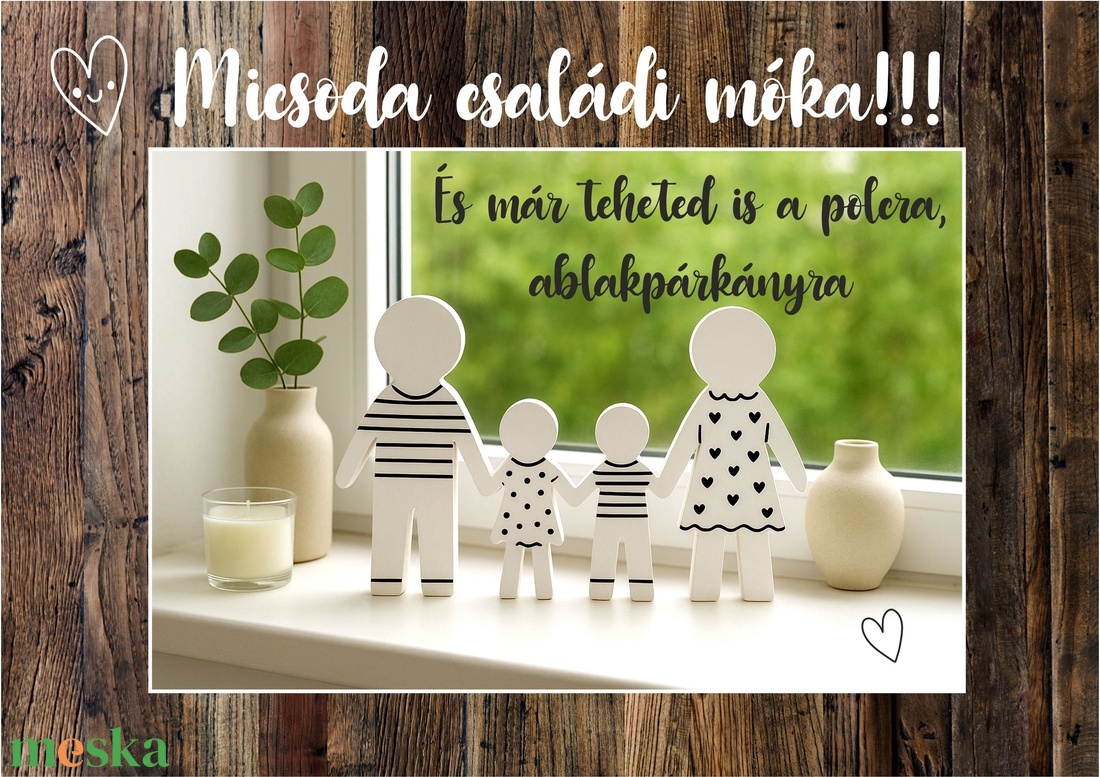 Minimalista család - otthon & életmód - dekoráció - asztal és polc dekoráció - asztaldísz - Meska.hu