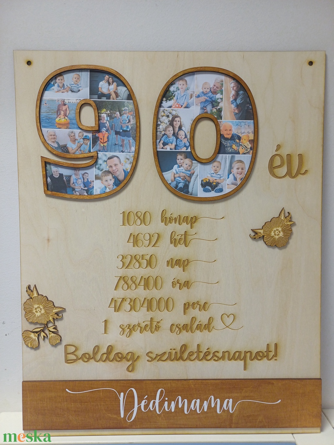 Szülinapi fényképes tábla - otthon & életmód - dekoráció - fali és függő dekoráció - falra akasztható dekor - Meska.hu