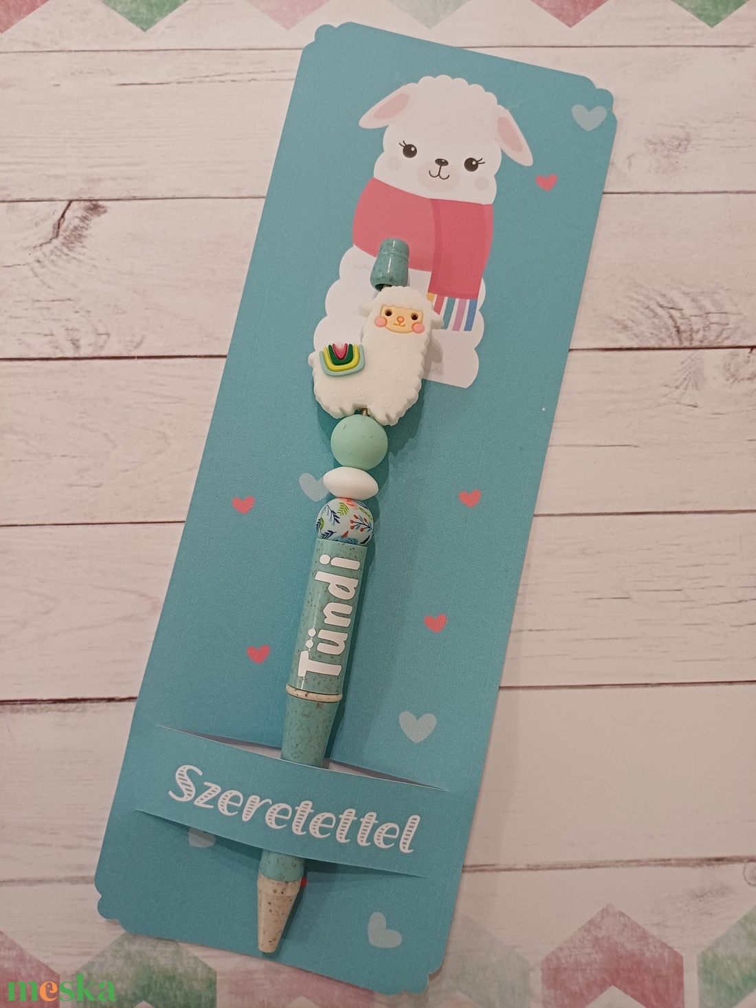 Névre szóló figurás gyöngytoll - otthon & életmód - papír, írószer - ceruza & toll - Meska.hu